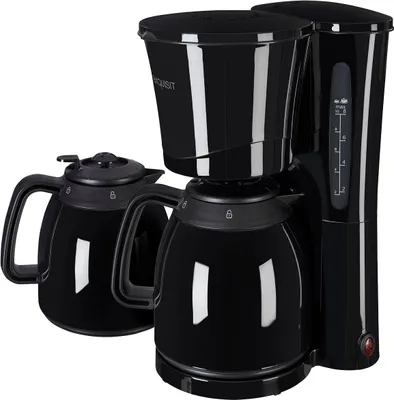Obrázek produktu pro Exquisit KA 6502 sw, Kávovar na překapávanou kávu, 1 l, Mletá káva, 870 W, Černá