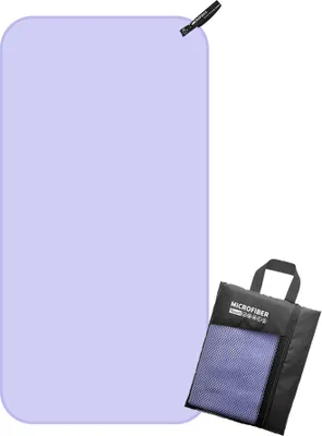 Obrázek produktu pro Super absorpční kempingový ručník, cestovní ručník z mikrovlákna, rychleschnoucí ručník pro kempování, turistiku, tělocvičnu (fialový, 60*120 cm)