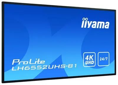 Obrázek produktu pro iiyama LH6552UHS-B1, Plochá digitální tabule, 163,8 cm (64.5"), IPS, 3840 x 2160 px, 24/7