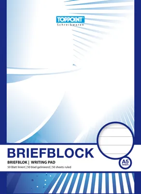 Produktbild von 10 Briefblöcke Briefblock liniert DIN A5 Schreibblock