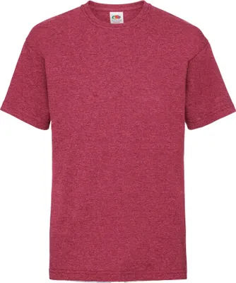 Produktbild von Fruit of the Loom Valueweight T Kids Farbe: vintage rot meliert Größe: 116