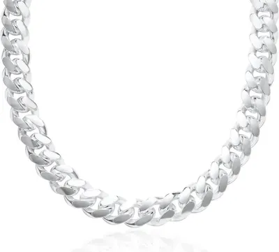 Produktbild von Unique Herren Panzerkette OVA Sterlingsilber 10 mm (Länge: 60cm)