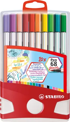 Zdjęcie produktu dla STABILO 568/20-0211 Długopis pędzelkowy STABILO Długopis z pędzelkiem 68, 20 sztuk ColorParade