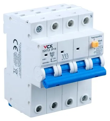 FI/LS-Schalter Typ A 3P+N 32A 30mA B-Charakteristik