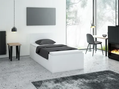 Produktbild von Bett mit Lattenrost Jugendbett Doppelbett mit/ohne Matratze Bettkasten , Matratze:ohne Matratze, model:90x200cm