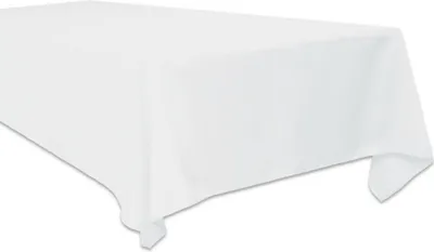 Produktbild von Tischdecke Eckig 130 x 220 cm Weiß Unifarben Polyester, Standard