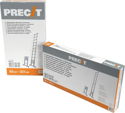 Produktbild von PRECIT Teleskopleiter Aluminium 3,2 m 10 Sprossen