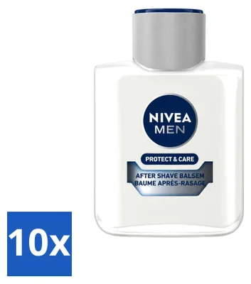 Image de 10 x Baume après-rasage NIVEA MEN Protect & Care - 100 ml - Pack économique - 10 pièces
