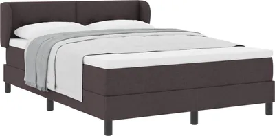 Obrázok produktu pre Posteľ s pružinovým rámom Tmavohnedá 140 x 190 cm látka