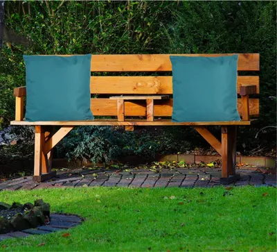 Produktbild von Anna's collection Outdoor-/Garten-Kissen - petrolblau - 45 x 45 cm