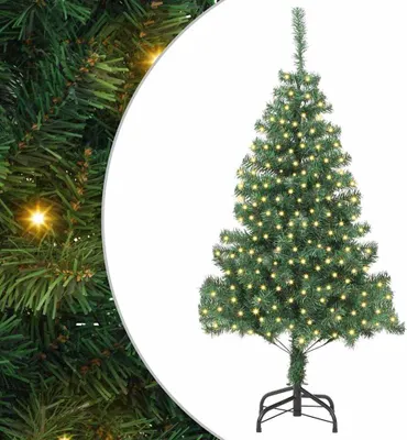 Image de vidaXL Arbre de Noël avec 300 LEDs avec support Vert 180 cm PVC
