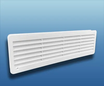 Produktbild von Türlüftungsgitter doppelseitig Serie KE PP 450x131 : weiß Farbe: weiß