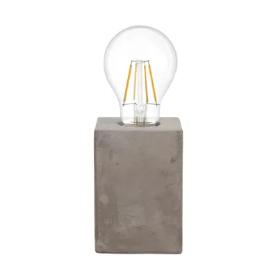 Produktbild von EGLO Tischlampe Prestwick, Tischleuchte Vintage, Industrial, Retro, Nachttischlampe aus Beton in Grau, Lampe mit Schalter, E27 Fassung
