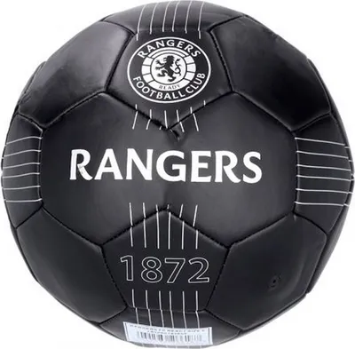Produktbild von Rangers FC - "React" Leather Detail Football Crest BS4616 (5) (Black/White)