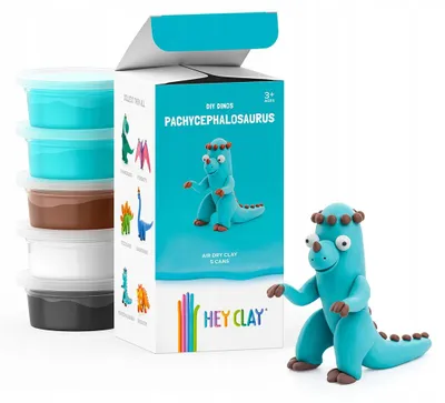 Produktbild von TM Toys DINOZAUR PACHYCEPHALOSAURUS Knete 5 Tuben Sensorisches Spiel