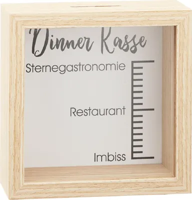 Produktbild von Spardose Dinnerkasse Sparbüchse 14,5 x 14,5 x 6,5 cm