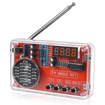 Produktbild von DIY FM Radio Bausatz , Lötübungs- & Elektronik Lernset für Anfänger , STEM Experimentierkasten mit PCB, Bauteilen, Lautsprecher & Gehäuse