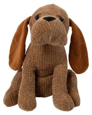 Imagen del producto de Parachoques para puerta "Mars & More", diseño de perro acolchado, color marrón, dimensiones 20x17x27 cm