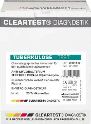 Produktbild von Cleartest® Tuberkulose, Immunoassay-Schnelltest, 5 Tests
