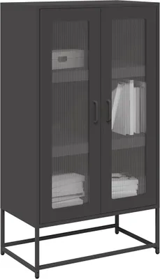 Produktbild von vidaXL Highboard Schwarz 68x39x123 cm Stahl