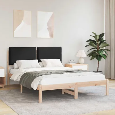 Obrázek produktu pro Maison Exclusive – postel s čalouněným čelem, černá, 135 x 190 cm