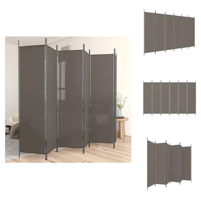 Obrázok produktu pre vidaXL 6-dielny paraván antracit 300x220 cm látka - deliaca stena