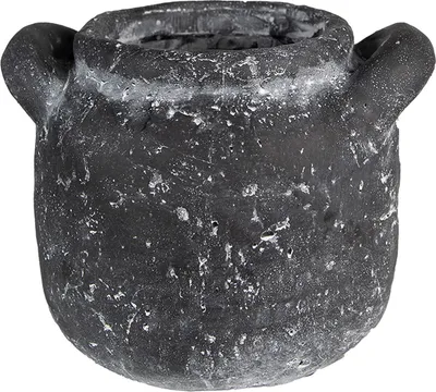 Zdjęcie produktu dla Clayre & Eef Okrągła doniczka 13 x 11 x 9 cm, szara