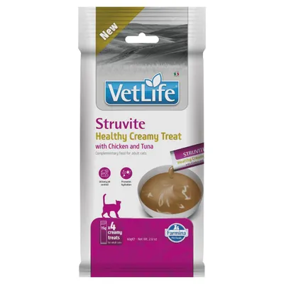 Zdjęcie produktu dla Farmina Vet Life Struvite Creamy Treat 60g Kremowy Przysmak z Kurczakiem i Tuńczykiem Dla Kota