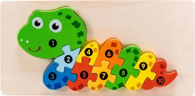 Produktbild von Holzpuzzle Raupe mit Zahlen von 1 bis 10- 3912