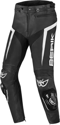 Produktbild von Berik Misle Motorrad Lederhose, schwarz/weiß, 58