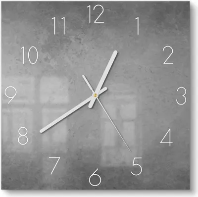 Produktbild von DEQORI Glasuhr 30x30 cm Zahlen 'Leere Schultafel' Wanduhr Glas Uhr Design leise