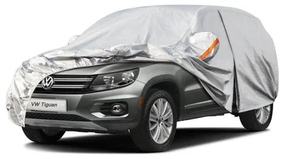 Image de Housse de protection pour voiture, imperméable et respirante, pour Volkswagen Tiguan (2007-2025), couleur argent