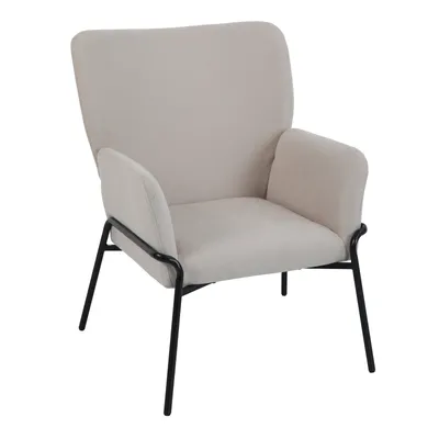 Produktbild von SVITA FREIA Loungesessel modern mit Armlehne Cocktailsessel Polsterstuhl Beige