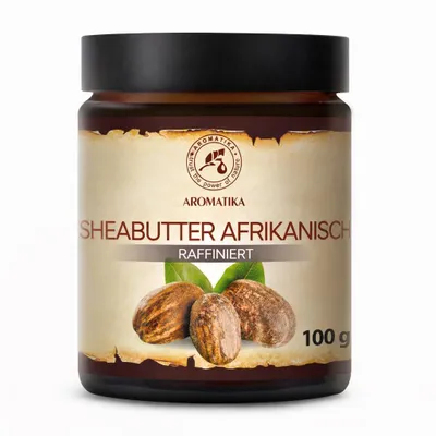 Produktbild von Sheabutter 100g - Butyrospermum Parkii aus Afrika - Karité Bodybutter - Körperbutter - Shea Butter - für Sehr Trockene Haut - Haarkur - Hautpflege