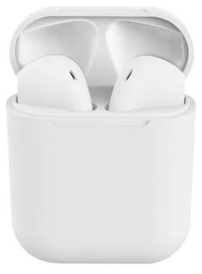Immagine prodotto di Cuffie wireless i12 TWS InPods, Bluetooth 5.0, controllo touch, suono 3D, compatibili con Android e iPhone, colore bianco opaco