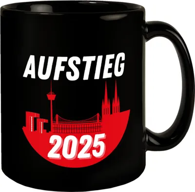 Produktbild von Köln Aufstieg 2025 Skyline Tasse für Fußballfans