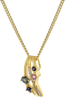 GLIZZ GL8352 Damen Schmuck-Anhänger Gold 333/8K an vergoldeter Halskette 1