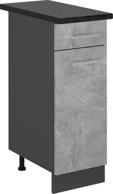Produktbild von Küchenunterschrank Vicco R-Line Beton 30 cm , AP Anthrazit, Model 53748