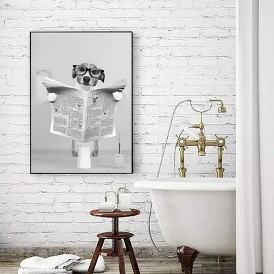 Productafbeelding van Canvasprint van een Schotse Hooglandkoe in een badkuip, 60x90 cm, zonder lijst