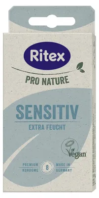 Obrázok produktu pre Ritex Pro Prírodná Citlivosť Prezervatívy 8ks - Jemné a Prírodné Výrobky pre Citlivú Pokožku. Ochrana a Komfort s Ritexom.