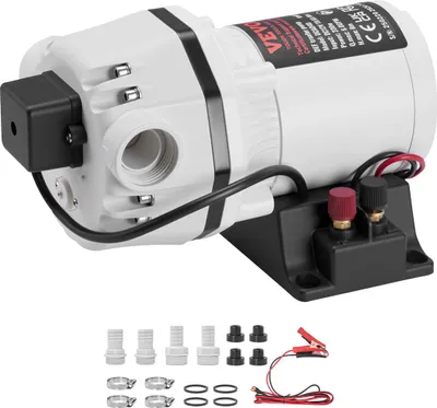 Immagine prodotto di Pompa di trasferimento VEVOR DEF, 34 L/min, pompa di irrigazione a membrana autoadescante per fluido di scarico diesel, olio di urea per autoveicoli, DC 12 V, corsa 8 m, per il rifornimento di liquidi
