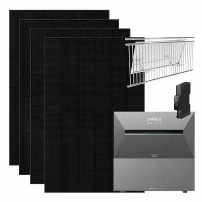 Produktbild von 1820W Balkonkraftwerke Anker Solarbank E2700 3 Pro mit smart meter und 1 BP2700 Erweiterungsbatterie mit Halterung für Balkongeländer