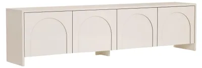 Image de Meuble TV en bois "Aurelia" - 180 x 32 x 45 cm - Crème