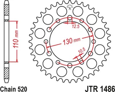 Obrázek produktu pro JT Sprocket 44T 520 JTR1486.44