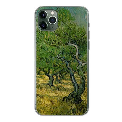Produktbild von MuchoWow® Handyhülle Schutzhülle Hülle für iPhone 11 Pro Max Olivenhain - Vincent van Gogh Silikon Softcase Handy Hülle - Schutz