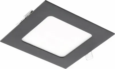 Produktbild von 6W Eckige LED Einbauleuchte slim Panel Spot mit schwarzen Rahmen 120 x 120 x 22mm 560 Lumen Warmweiß (3000 K)
