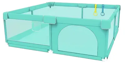 Productafbeelding van Baby speelplaats, ademend net, valbeveiliging, groen