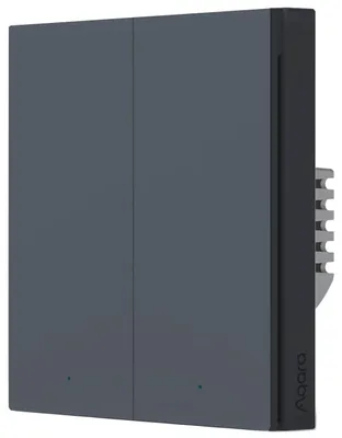 Obrázek produktu pro Aqara Smart Wall Switch H1 Double (bez neutrálního vodiče), šedý
