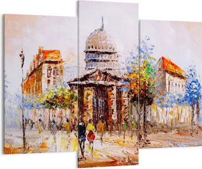 Produktbild von Bild auf Leinwand - Leinwandbild - Farbe Architektur Eiffle Turm - 130x100cm - Wand Bild - Wanddeko - Leinwanddruck - Bilder - Kunstdruck - Leinwand bilder - Wandkunst - CB130x100-2881