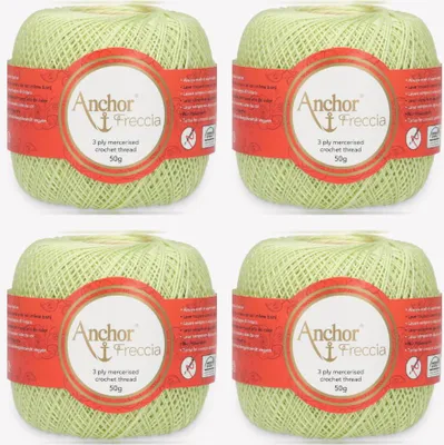Produktbild von 4x Anchor Freccia 12 – Feines Baumwollgarn für filigranes Häkeln (Color 00259)